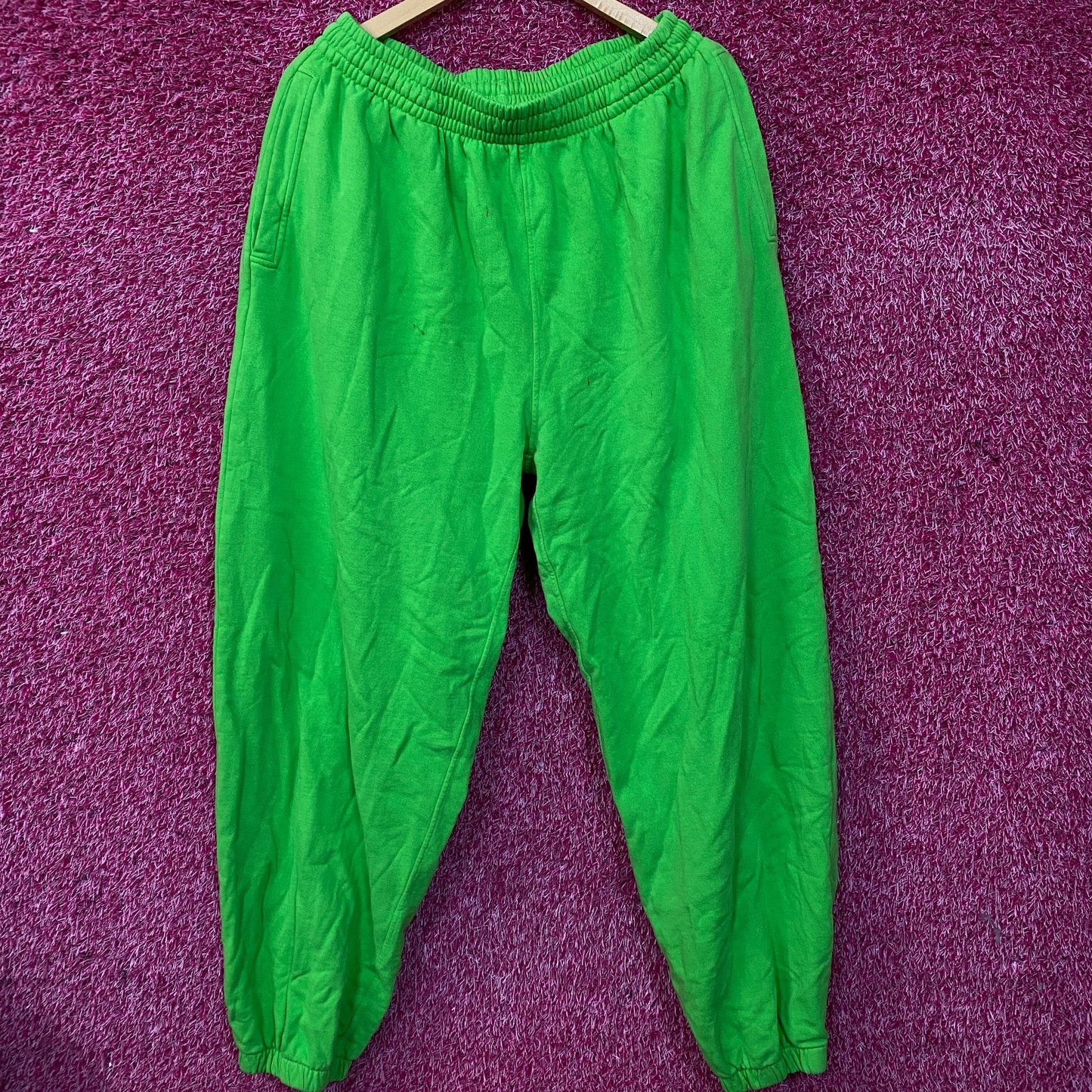Electric Green Sweat Pants Size XL