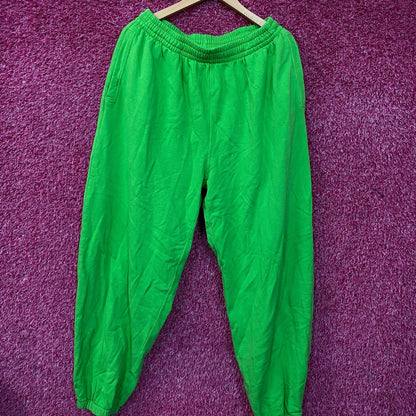 Electric Green Sweat Pants Size XL