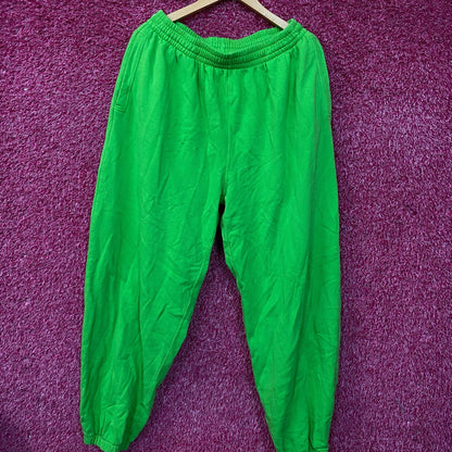 Electric Green Sweat Pants Size XL
