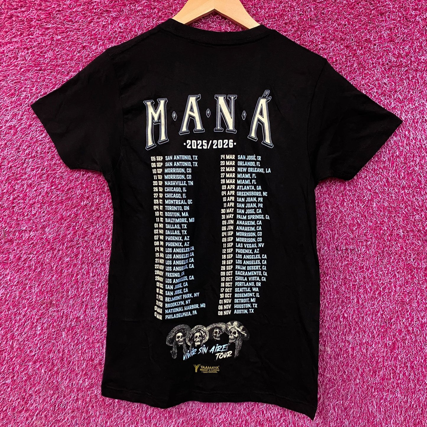 Maná "Vivir Sin Aire Tour" Rock Band T-Shirt Small