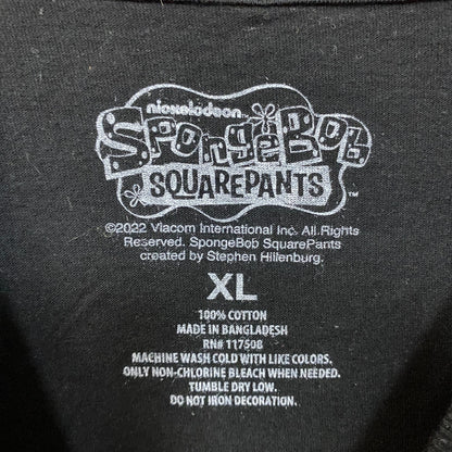 Nickelodeon Spongebob Squarepants Spongebob & Patrick Skeleton halloween T-Shirt XL