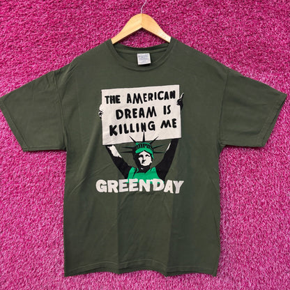 Green Day the American dream is killing me rock Tshirt size large