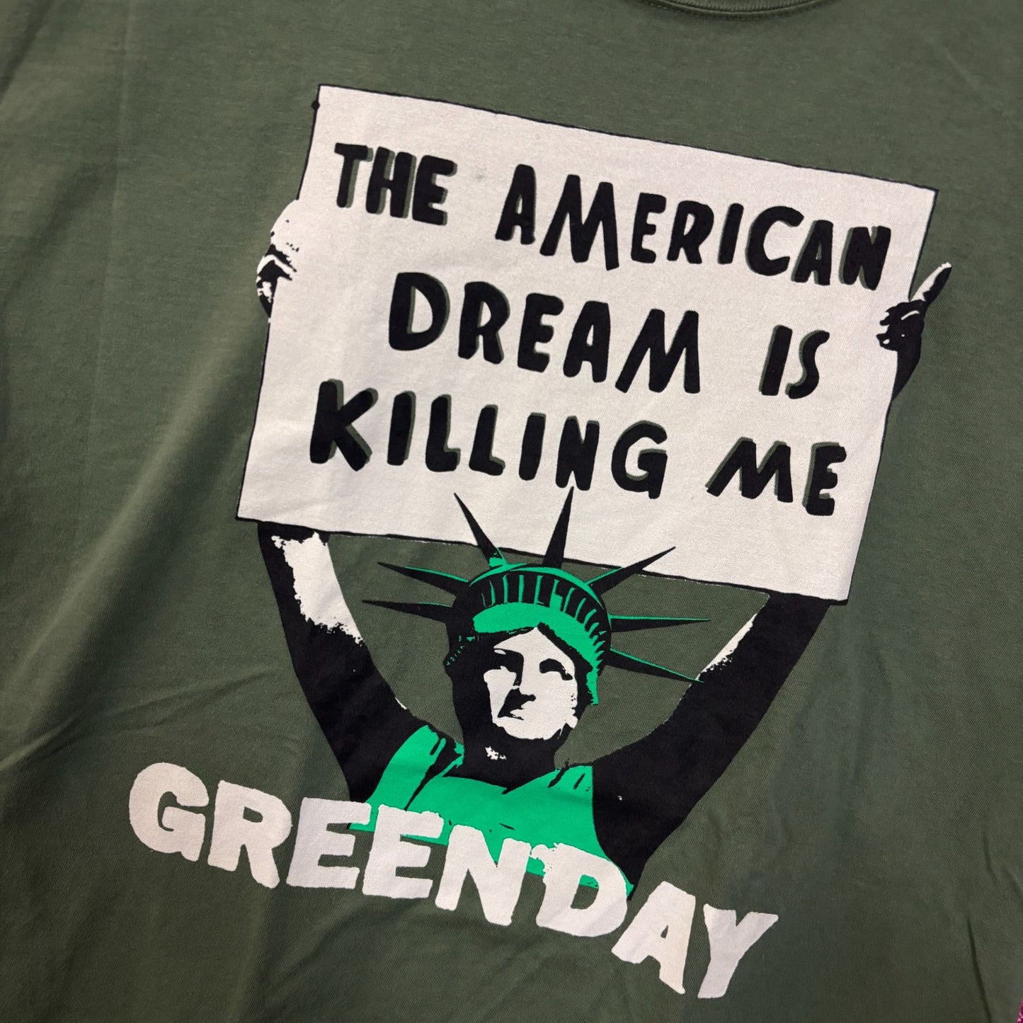 Green Day the American dream is killing me rock Tshirt size large