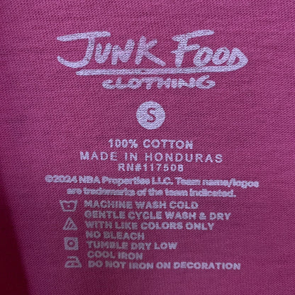 Junk Food Clothing "You Had Me at Champagne" Pink Graphic Tee Small