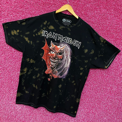 Iron Maiden Oversized Purgatory Bleach dye Tshirt Size Medium