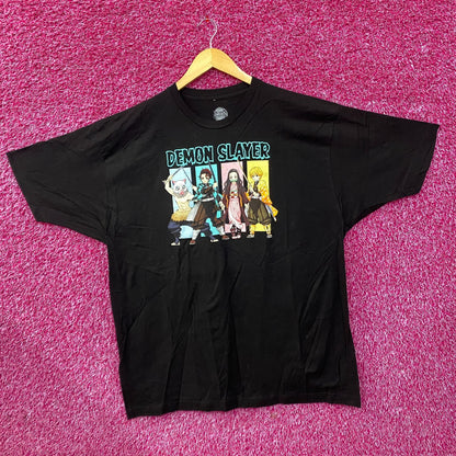 Demon Slayer Inosuke Tanjiro Nezuko Zenitsu Group Portrait T-Shirt 2XL