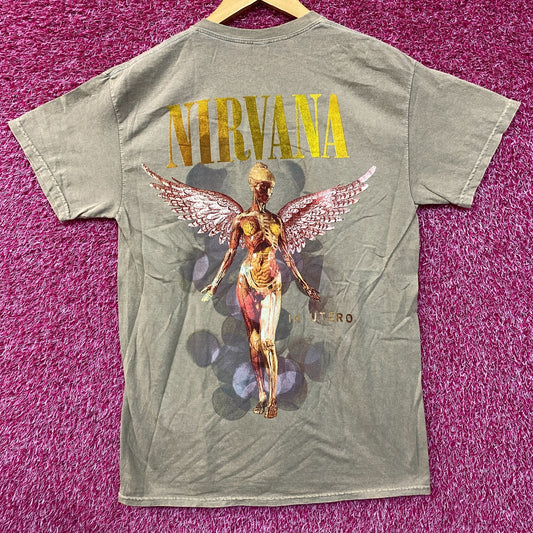 Nirvana In Utero Double Sided Tshirt size medium