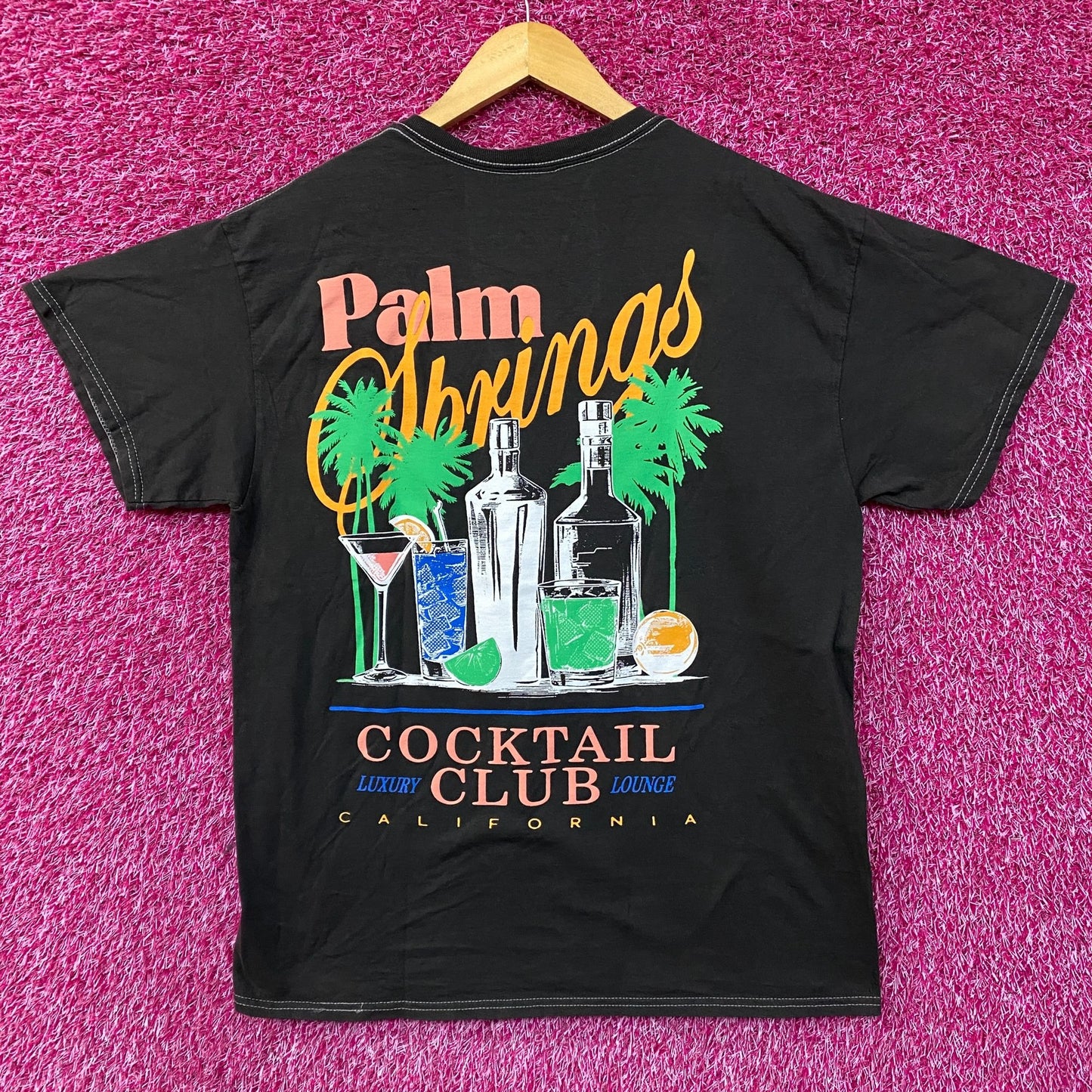 Strange Daze Palm Springs Cocktail Club T-Shirt Large
