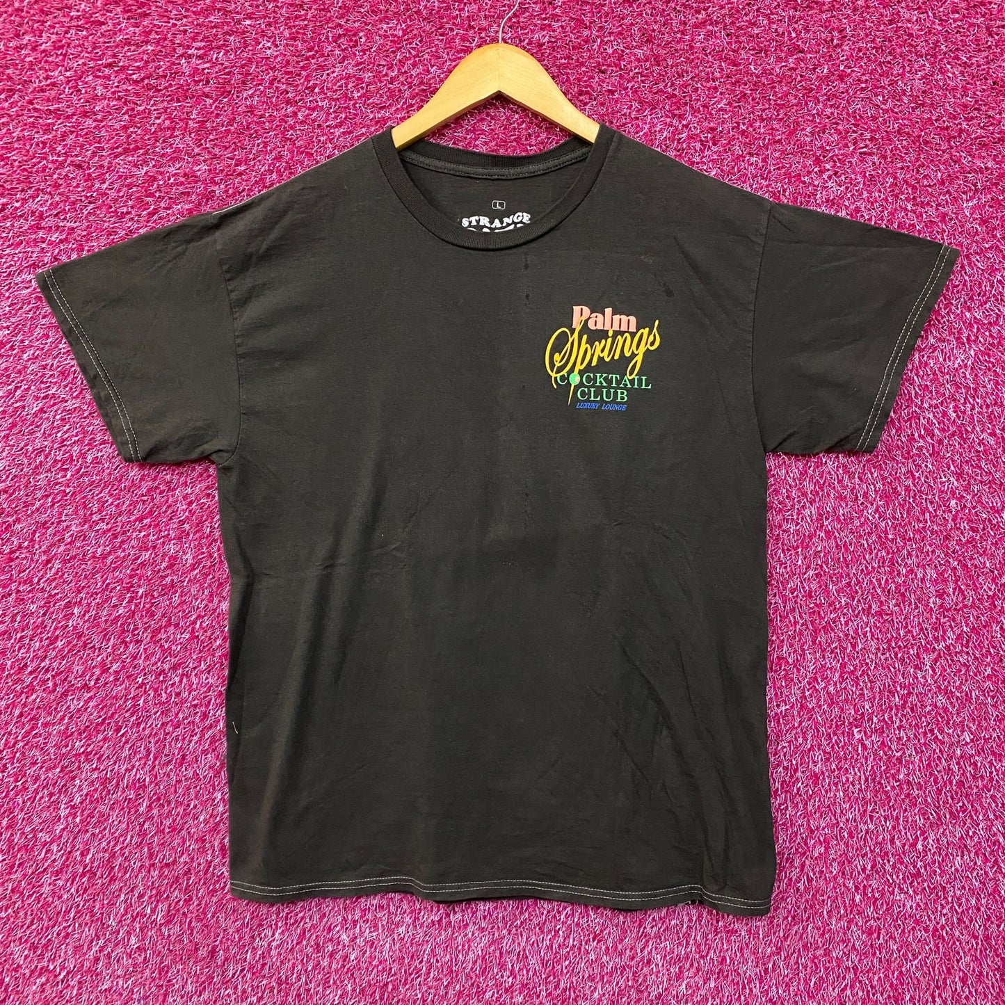 Strange Daze Palm Springs Cocktail Club T-Shirt Large