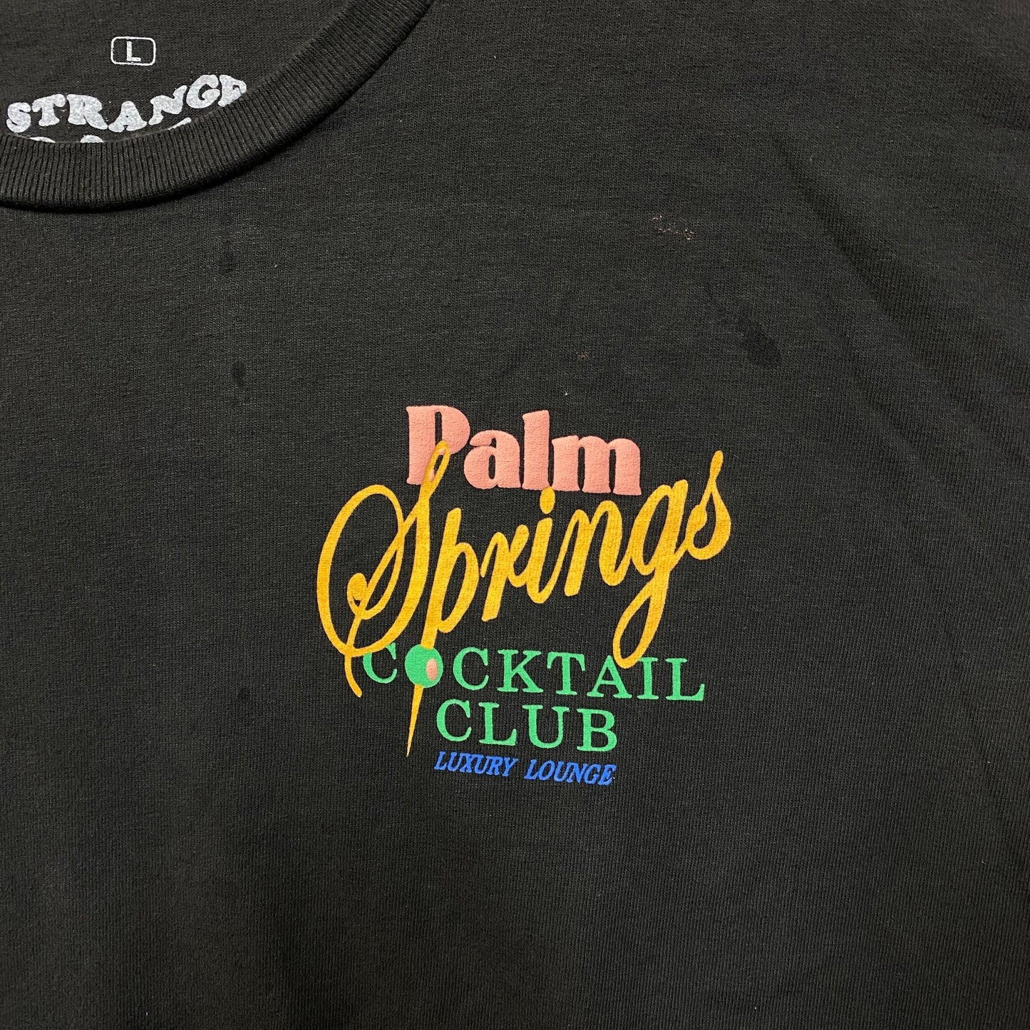 Strange Daze Palm Springs Cocktail Club T-Shirt Large
