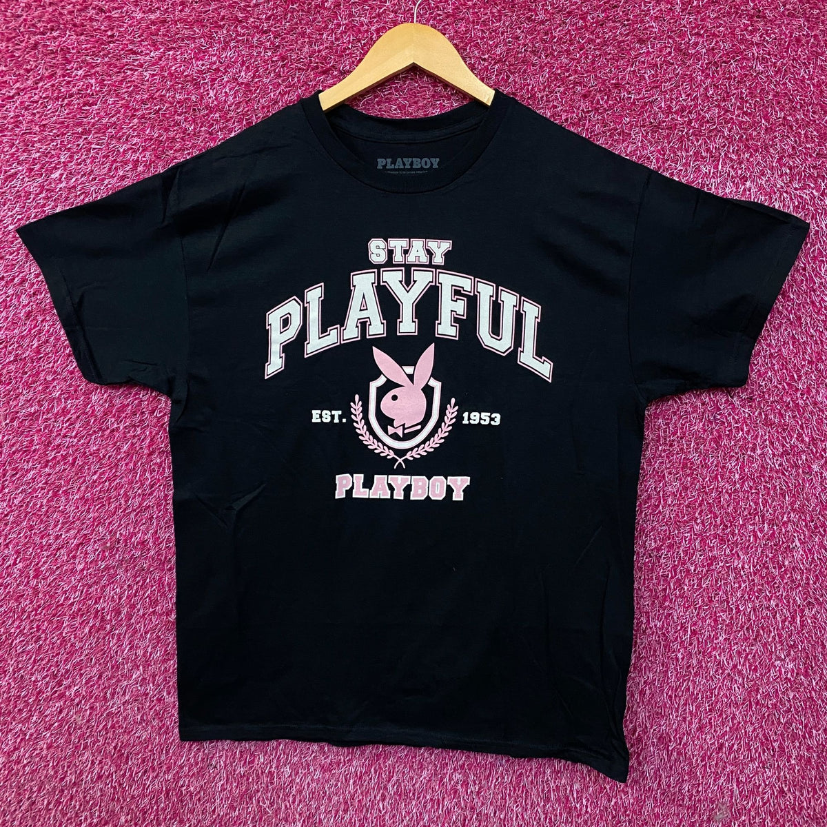 Playboy Stay Playful Varsity Logo Est. 1953 Graphic T-Shirt Large