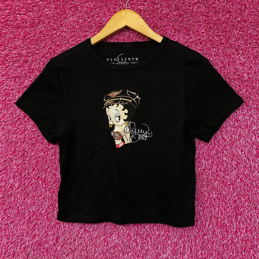 Betty Boop Harley Davidson Y2K Style Croptop Large
