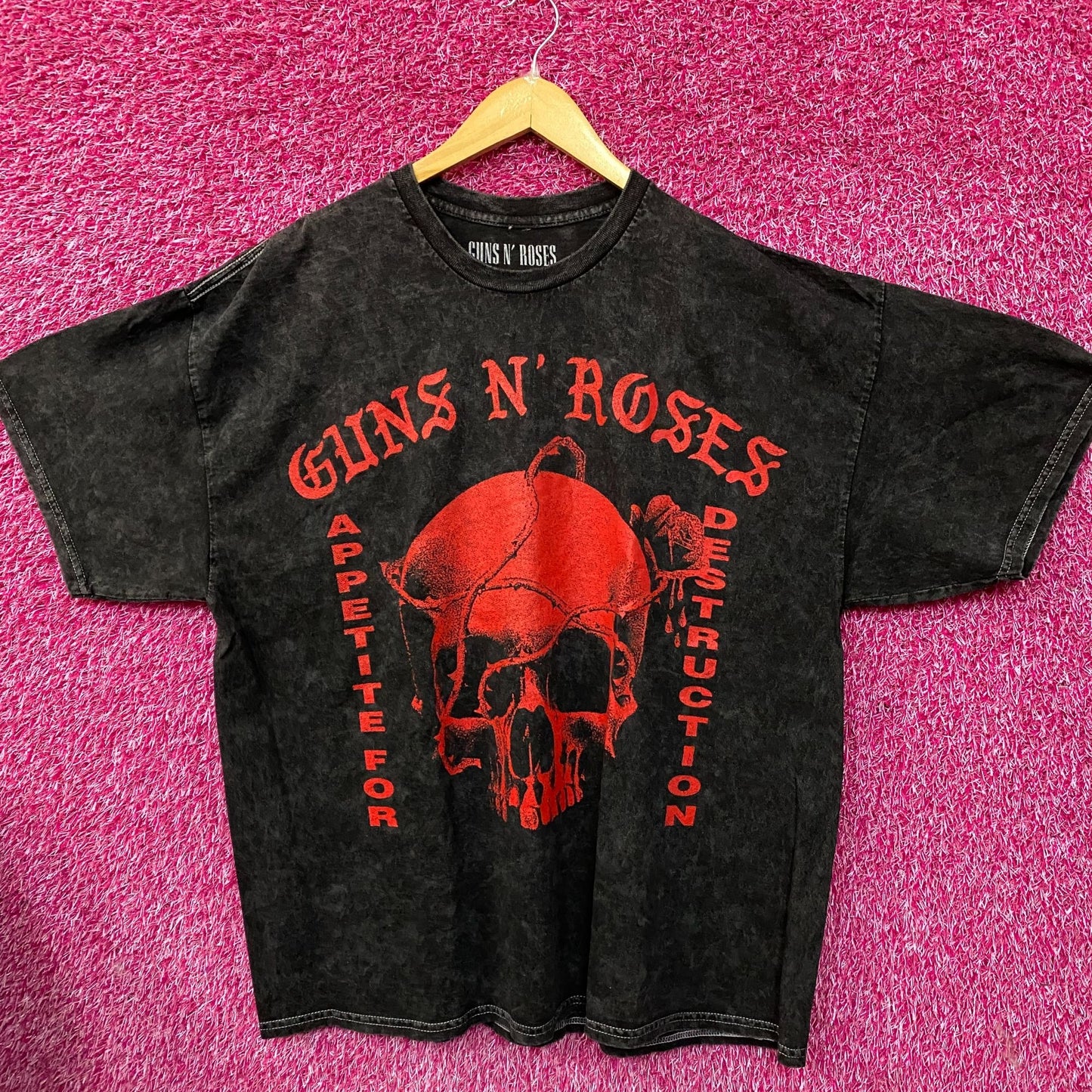Guns N' Roses Appetite For Destruction Red Skull Graphic T-Shirt  S/M