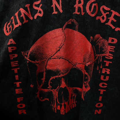 Guns N' Roses Appetite For Destruction Red Skull Graphic T-Shirt  S/M