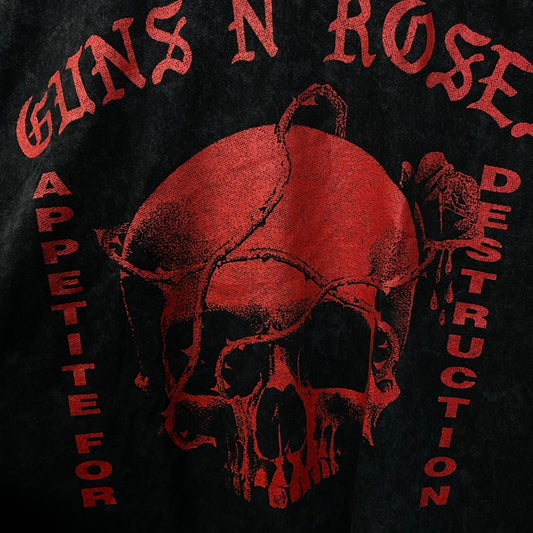 Guns N' Roses Appetite For Destruction Red Skull Graphic T-Shirt  S/M