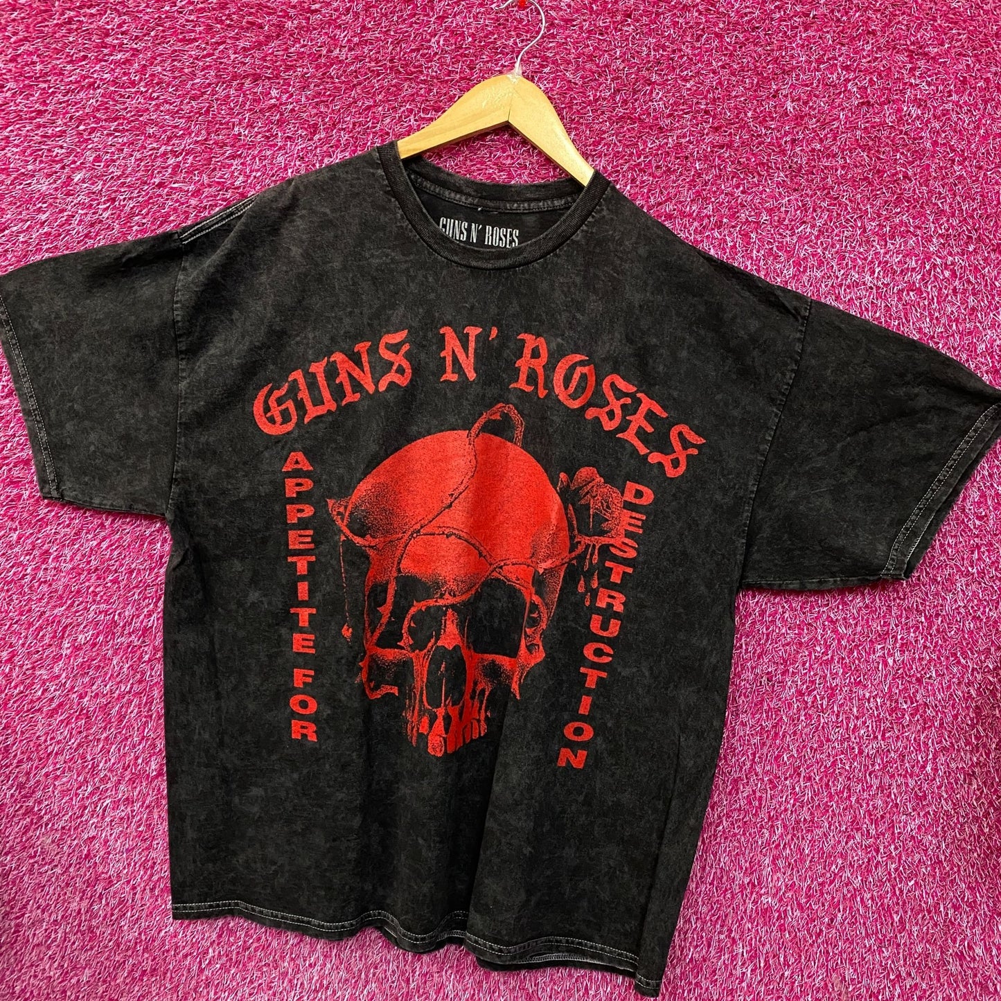 Guns N' Roses Appetite For Destruction Red Skull Graphic T-Shirt  S/M