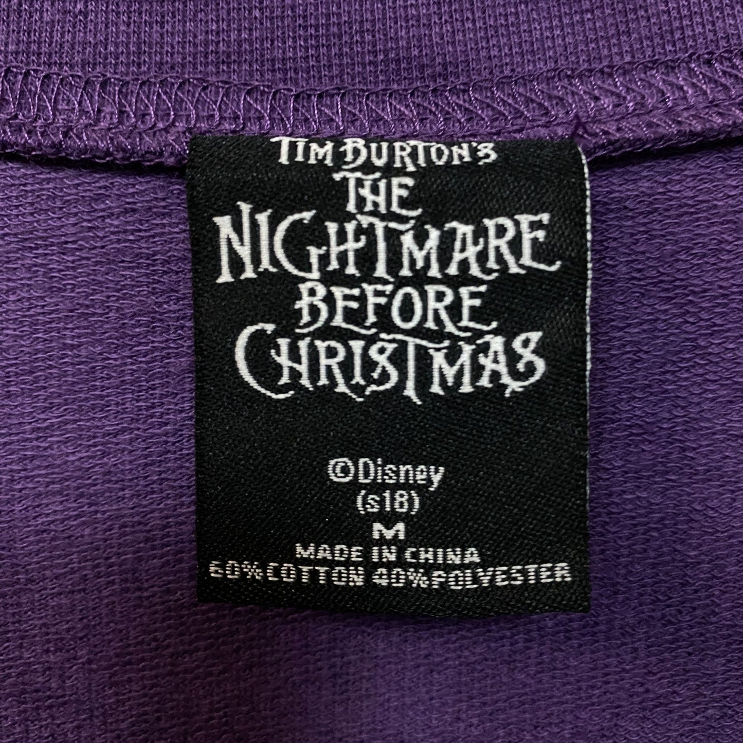 Jack & Sally Nightmare Before Christmas Disney Crewneck M