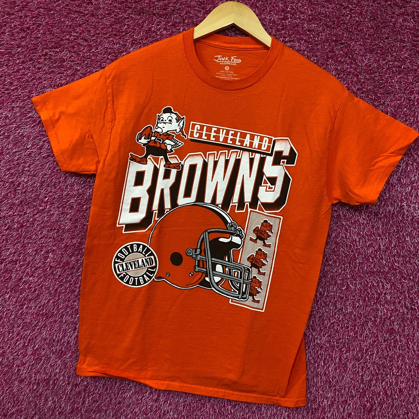 Junk Food Clothing NFL Cleveland Browns Checkdown Flea Market Tee Small