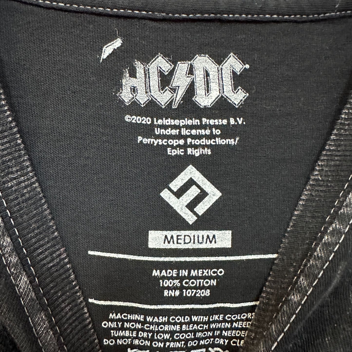 AC/DC Hells Bells High Voltage Tshirt size Medium