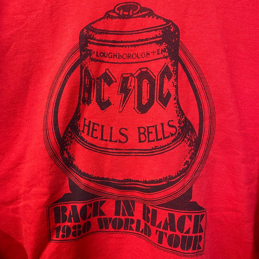 AC/DC Hells Bells Back in Black 1980 World Tour Pullover Sweatshirt Medium