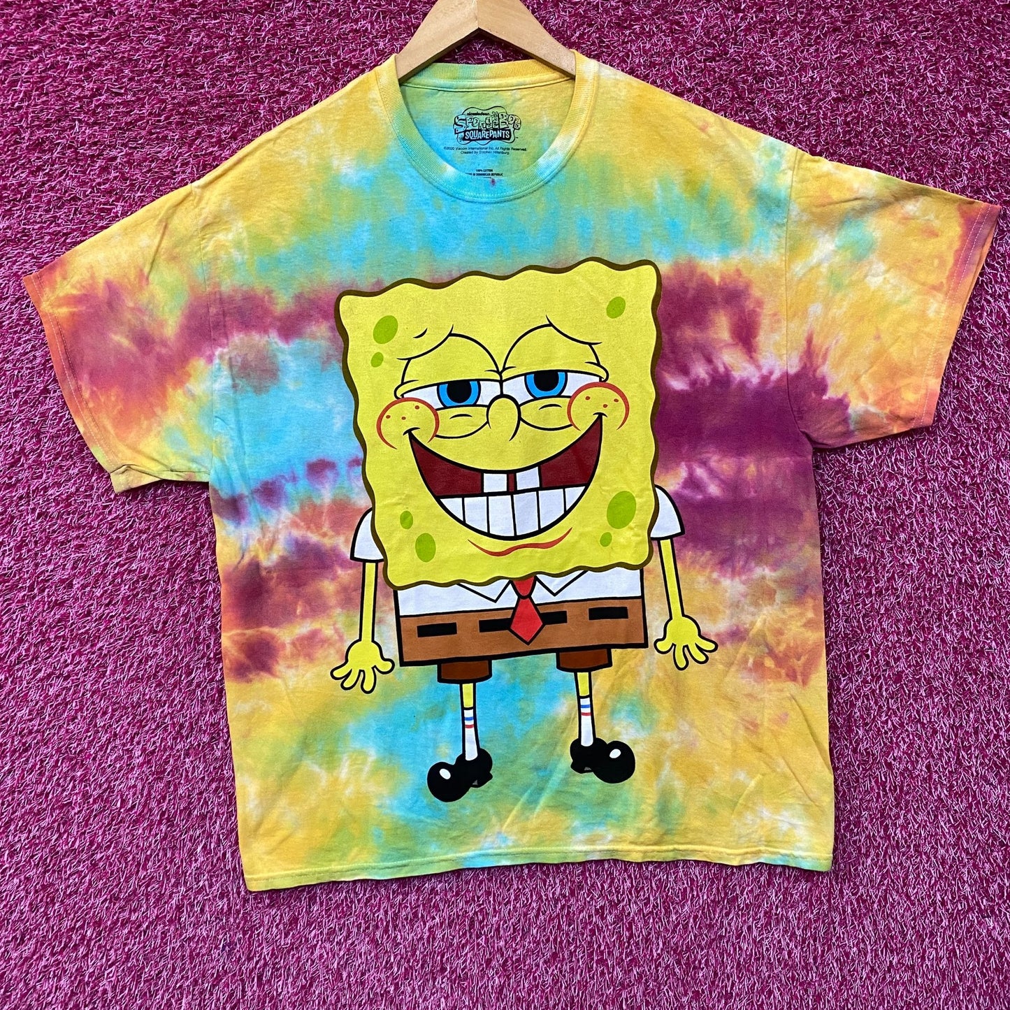 Nickelodeon SpongeBob Happy Times tiedye Tshirt size large