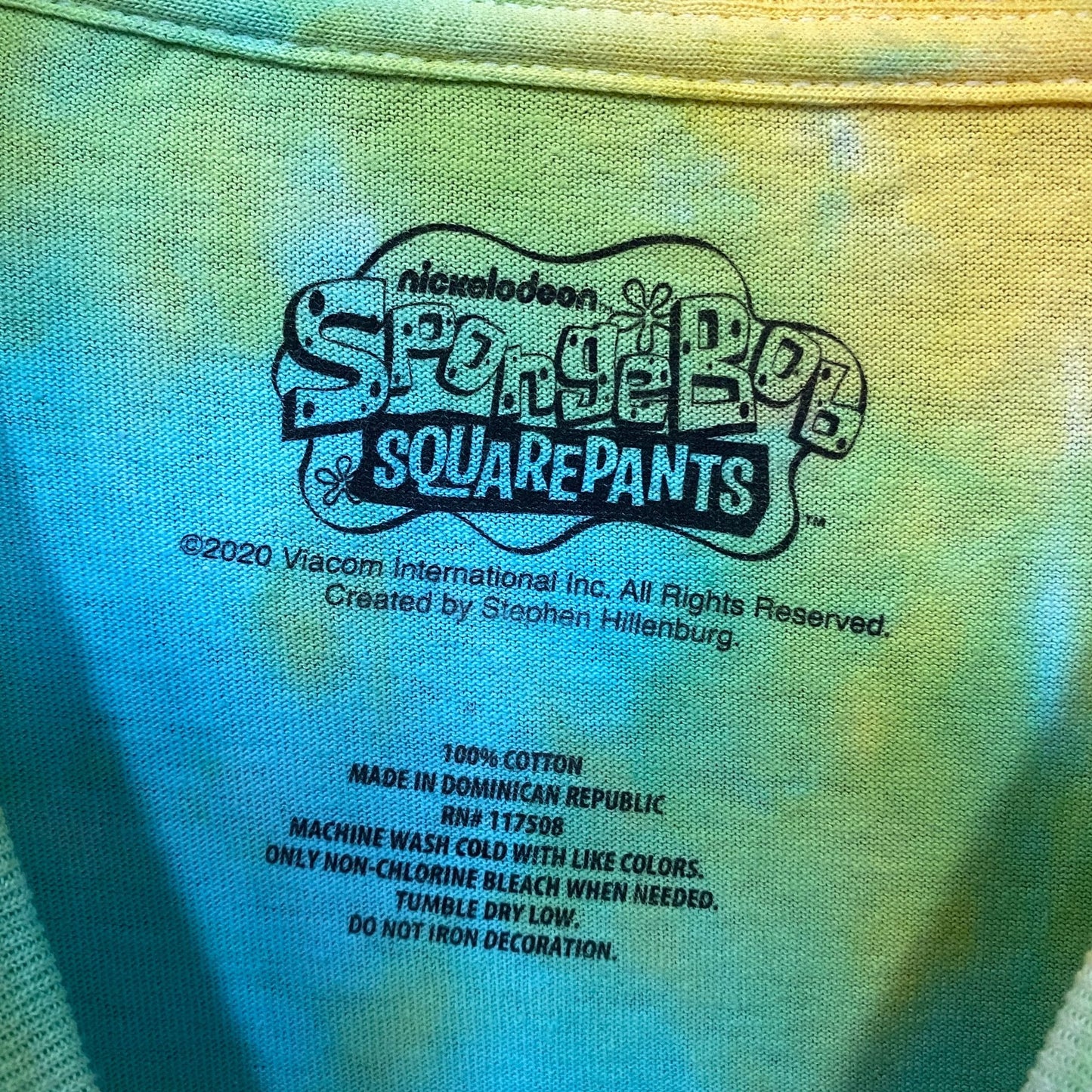 Nickelodeon SpongeBob Happy Times tiedye Tshirt size large