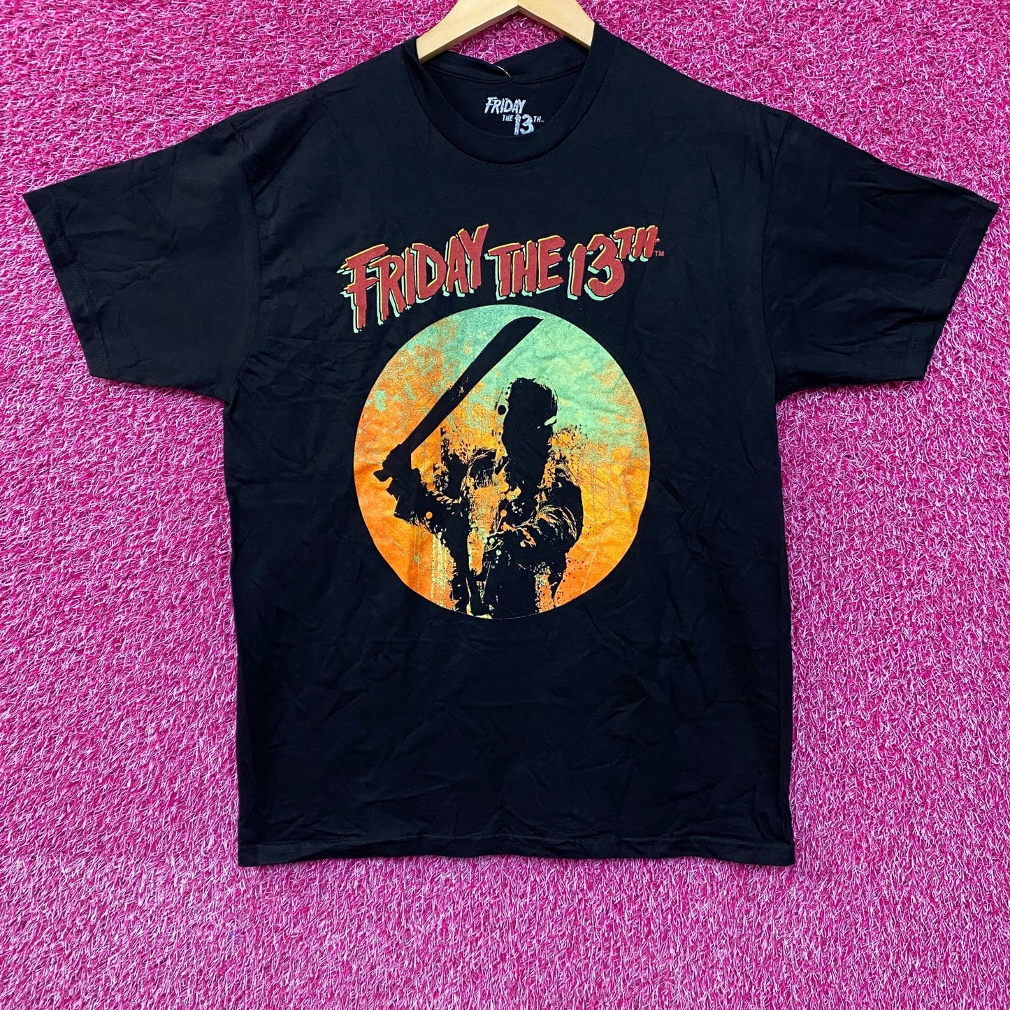 Gildan Friday The 13th Jason Voorhees Retro Game Graphic Design T-shirt Large