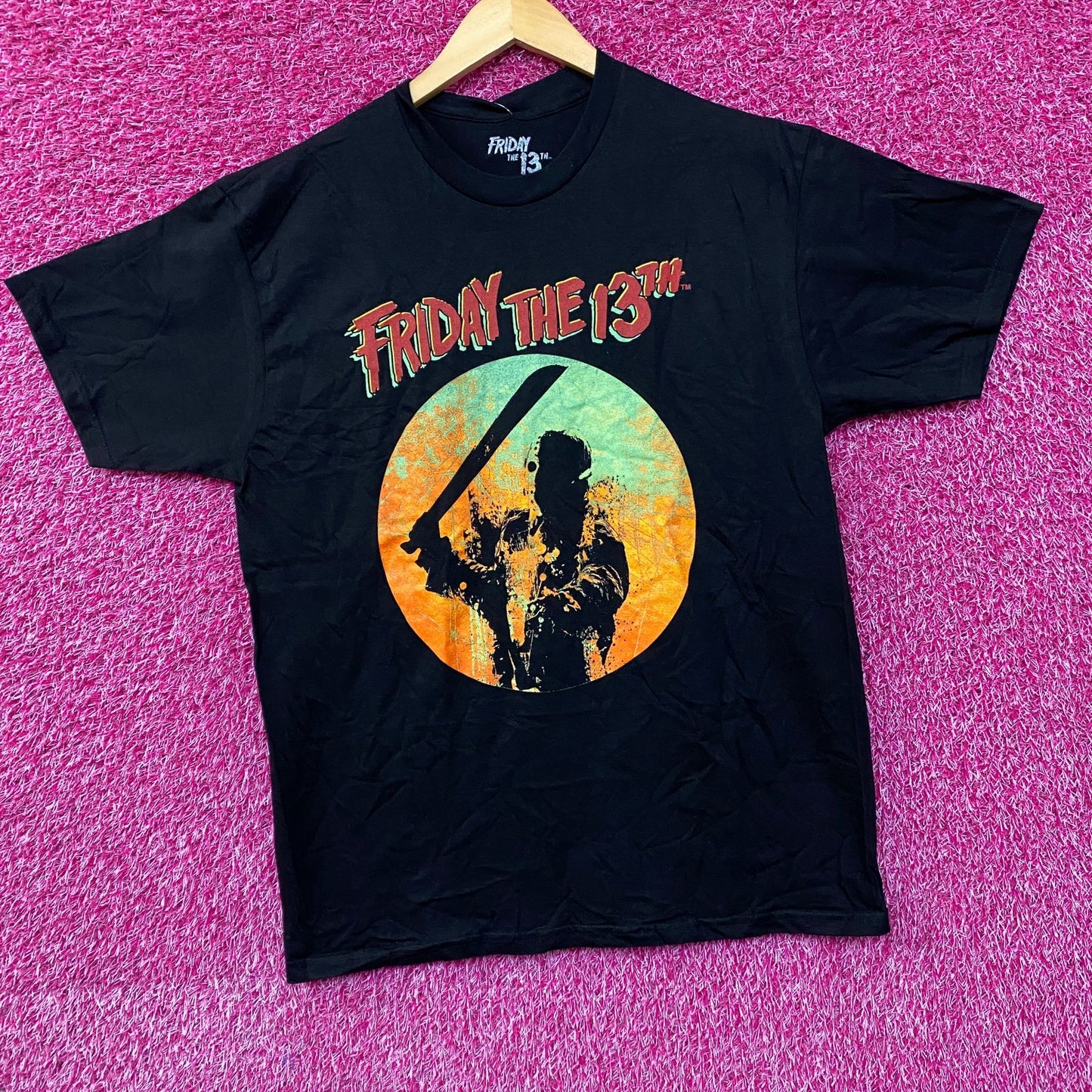 Gildan Friday The 13th Jason Voorhees Retro Game Graphic Design T-shirt Large