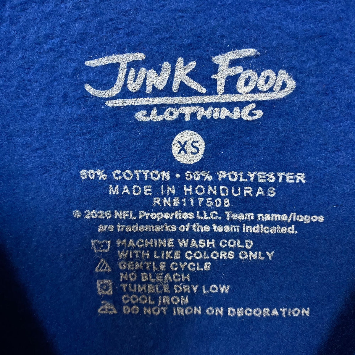 Junk Food Clothing New England Patriots Helmet Flea Market Crew Fleece XS