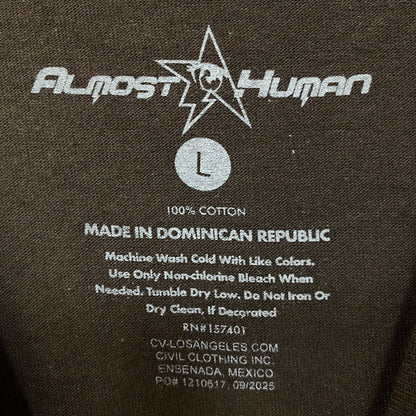 Almost Human Pink World Apparel Graphic T-Shirt Large