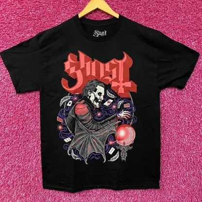 Ghost Cardinal Copia Crystal Ball Cards Heavy Metal Rock T-Shirt Large