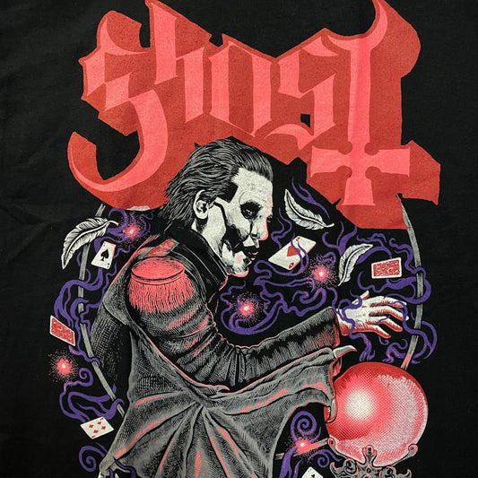 Ghost Cardinal Copia Crystal Ball Cards Heavy Metal Rock T-Shirt Large