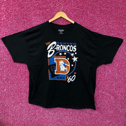 Junk Food Clothing Denver Broncos Football Black Tee size 2XL