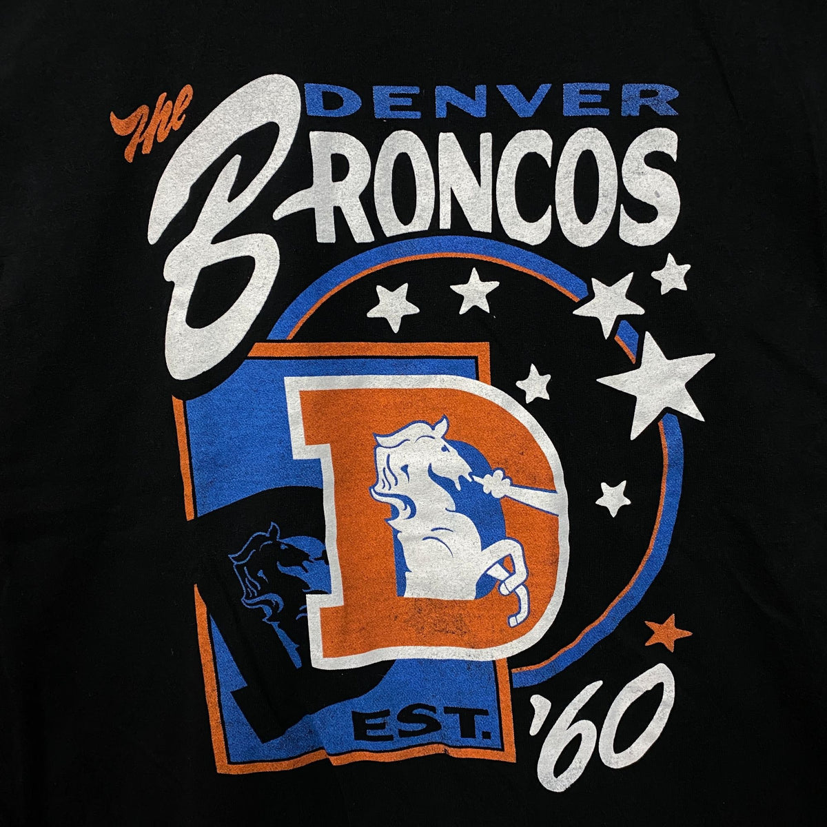 Junk Food Clothing Denver Broncos Football Black Tee size 2XL