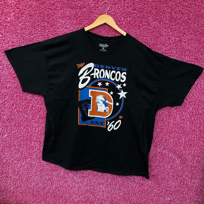 Junk Food Clothing Denver Broncos Football Black Tee size 2XL