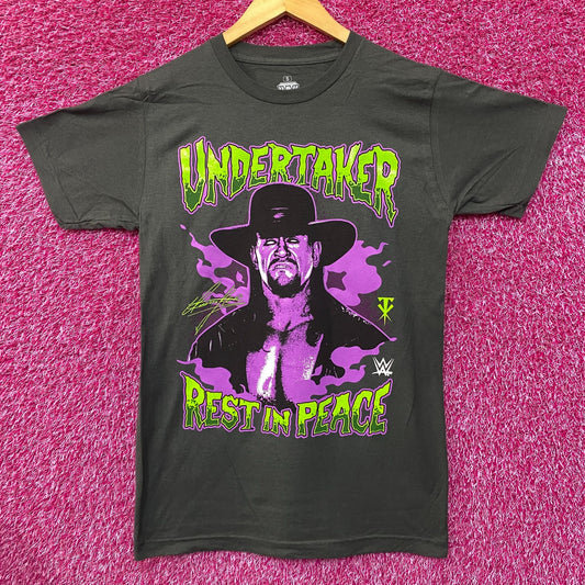 WWE Ash The Undertaker Rest In Peace Glow Ink T-Shirt Small