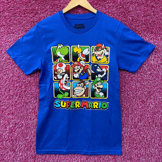 Super Mario Characters Golden Box Graphic T-Shirt Small