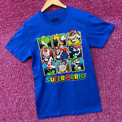 Super Mario Characters Golden Box Graphic T-Shirt Small