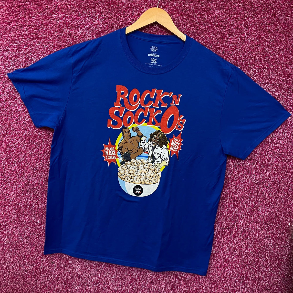 WWE Rock 'N' Sock O's Funko Graphic T-Shirt XL