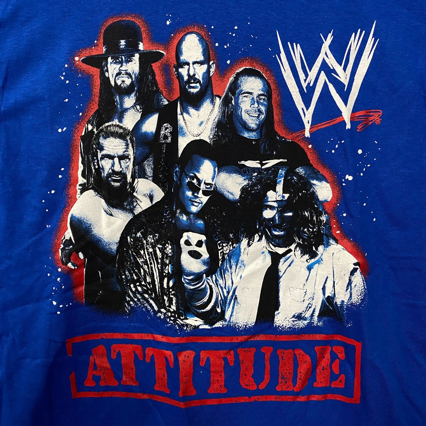 WWE Attitude Era Graphic Design T-shirt Medium