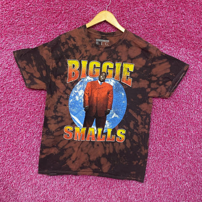 Biggie Smalls Kingpin of Planet Earth Hip Hop Bleach Dye Large