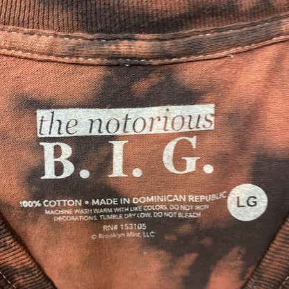 Biggie Smalls Kingpin of Planet Earth Hip Hop Bleach Dye Large