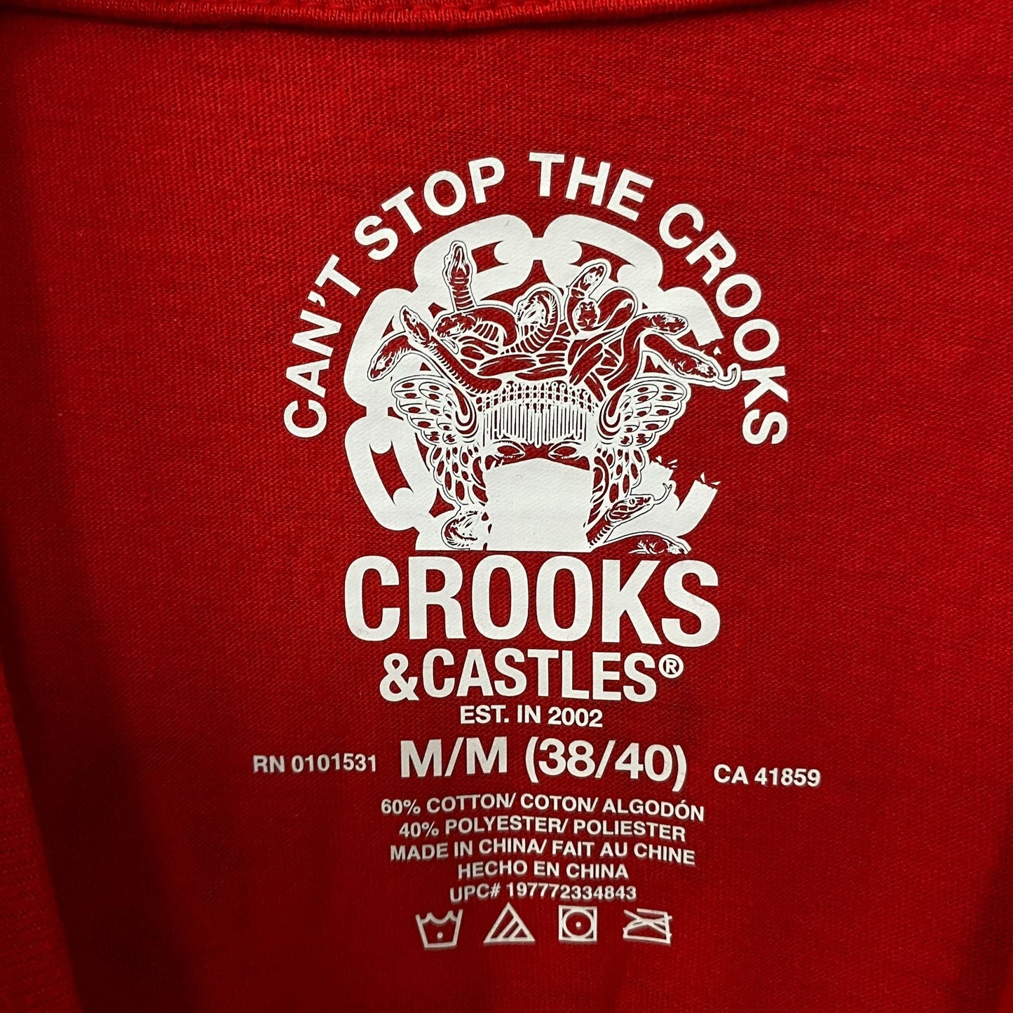Crooks & Castles Medusa Can't Stop The Crooks Graphic T-Shirt Medium