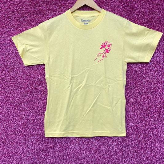 Empyre Love Through Pain Rose Double Sided Graphic Yellow T Shirt Small