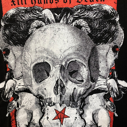 Horror Hub Hands Of Death Tarot Card Graphic Design T-Shirt XL