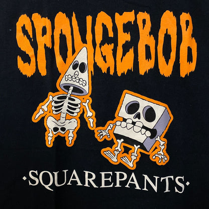 Nickelodeon Spongebob Squarepants Spongebob & Patrick Skeleton halloween T-Shirt Large