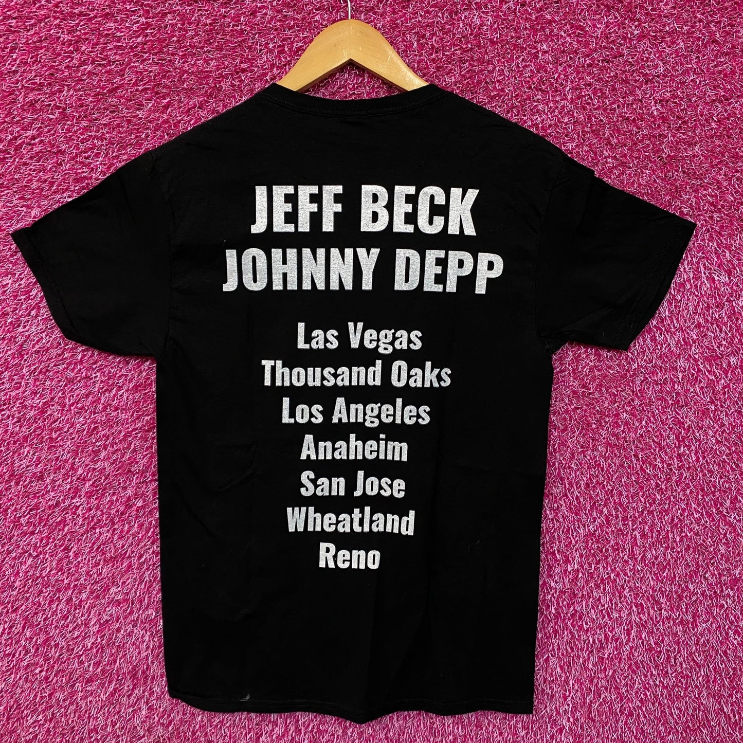 Jeff Beck Johnny Depp California Nevada Rock Duo Tour Tee S