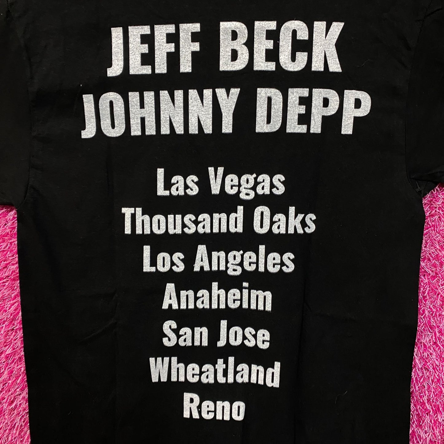 Jeff Beck Johnny Depp California Nevada Rock Duo Tour Tee S