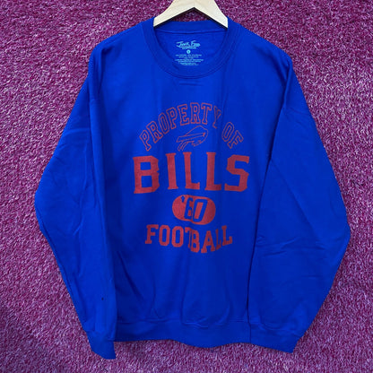Junk Food Clothing Buffalo Bills Property Flea Market Crew Fleece Large