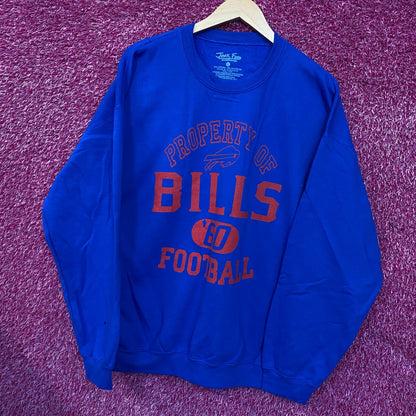 Junk Food Clothing Buffalo Bills Property Flea Market Crew Fleece Large
